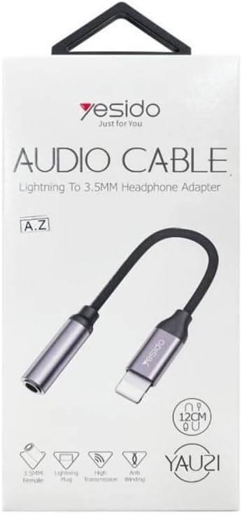 Audio Cable, 3.5mm to Lightning Adapter for Headphones