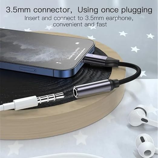 Audio Cable, 3.5mm to Lightning Adapter for Headphones