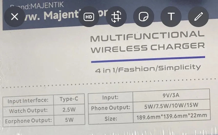 MAJENTIK WIRELESS CHARGER MW12